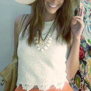 Alice & Olivia lace crop, size 2